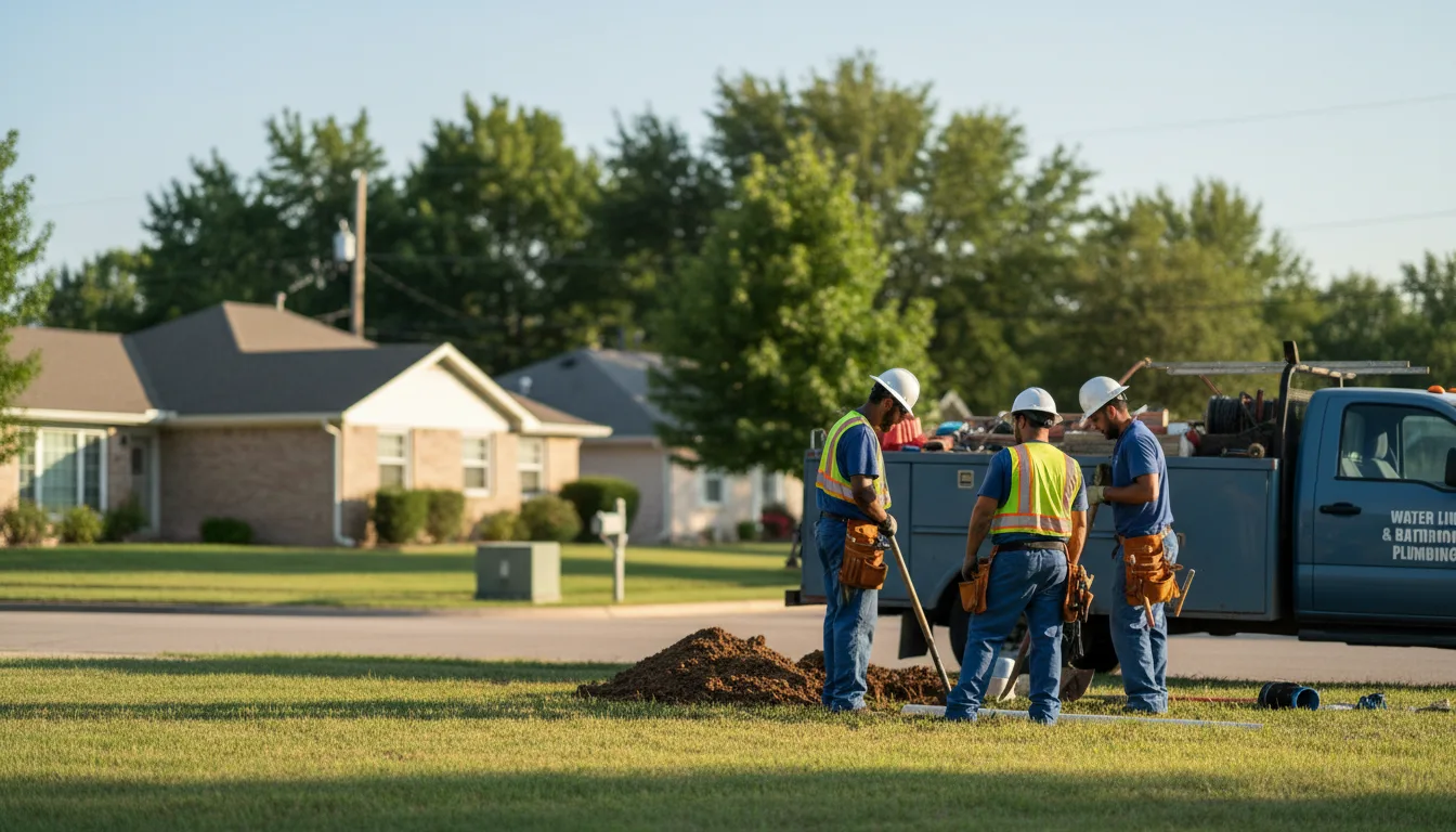 Residential water line and bathroom plumbing service in Barre, MA